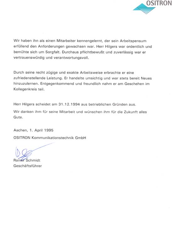 OSITRON Zeugnis Seite 2