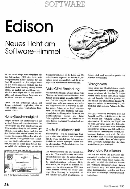 Atari PD-Journal 11/90 Seite 26