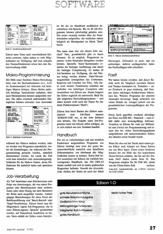 Atari PD-Journal 11/90 Seite 27